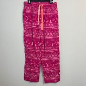 Magellan Cross-stitch Pink Patterned Pajama Pants NWT Sz M